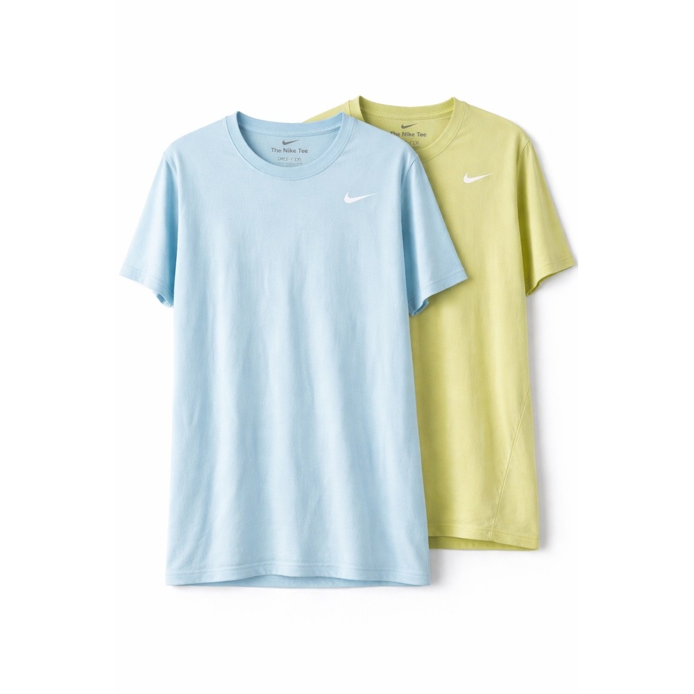 Nike Dri-FIT Unisex Tees Bundle Lot 2 Light Blue Lime Green XL Athletic Training